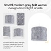 MiniSun | Small Modern Grey Felt Weave Design Drum Light