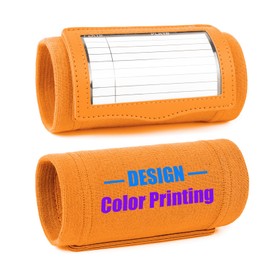 TopTie Custom Football Wristband with QB Playbook, Color Printing Wrist Coach Armband for Tennis Soccer - Orange
