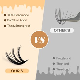 LEESKELASH Eyelashes Extensions 30D&40D Mixed 9-16mm 280Pcs D Curl Mixed Length Natural Look Premium Fake Eyelash Clusters for a Fluffy Full Volume Effect Easy Application for Beginner