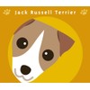 Stare Jack Russell Terrier Smooth Dog Sticker Orange Back MK-2