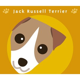 Stare Jack Russell Terrier Smooth Dog Sticker Orange Back MK-2
