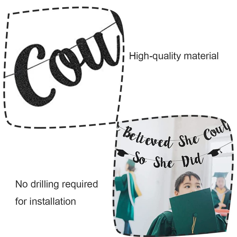 FFangBox,Letter Pull Flag Pull Banner Classic Hanging Flag for Graduation