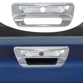 SQQP Tailgate Exterior Door Handle Trim Cover, Rear Trunk Grab Handle Cover for 2018-2025 Dodge RAM 1500(Chrome)