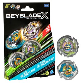 Hasbro Beyblade X Bite Croc 3-60LF und Sting Unicorn 4-60P Kreisel Dual Pack, Set