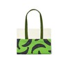 Le Jardin du Lin Printed Shopping Bag with Green Long