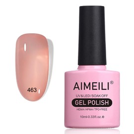 AIMEILI Orange Brown Gel Nail Polish Soak Off U V LED Translucent Gel Polish - (463) 10ml