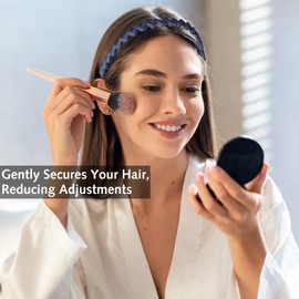 3 Pcs Plastic Tooth Headband Cirls Headbands,Plastic Hair Tooth Headband for Women Girls Black Wavy Hair Band Bands Adult Women's Tooth Comb Headbands (Dark black and blue-green, 15 * 25 * 3.5)