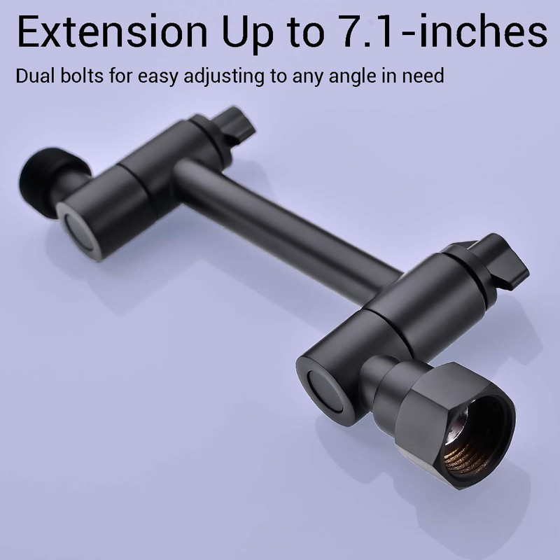 TRUSTMI Adjustable Shower Arm Extension 4 Inch Brass Shower Arm,