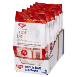 Enoz Moth-Tek Packets Cedar Scent - 6 oz. Bag (Case of 6) Kills Clothes Moths, Carpet Beetles, and Eggs and Larvae