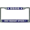 U.S. Coast Guard Chief Warrant Officer 2 Chrome License Plate