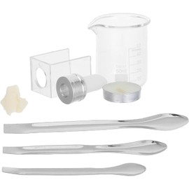 USHOBE Kit para hacer lip gloss con espátula de silicona y vaso graduado, incluye herramientas para reparar labios rotos, adecuado para principiantes y uso en casa para proyectos