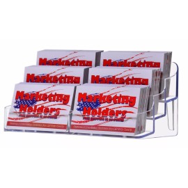 Marketing Holders Multi Pocket Business Card Holder Display Stand Clear Acrylic Rack 6 Slot