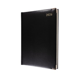 Collins - Classic - Manager 2026 12 Month Calendar Year Planner, Week-To-View with Appointments Diary - Black (1210V.99-26)