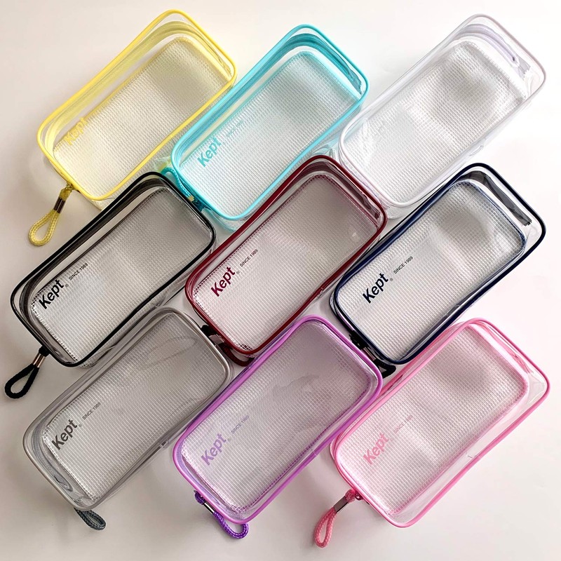 Kept Raymay KPF902V Fujii Pencil Case, Clear Pen Pouch, Violet