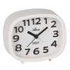Atlanta Modern Quartz Alarm Clock without Ticking Analogue White -