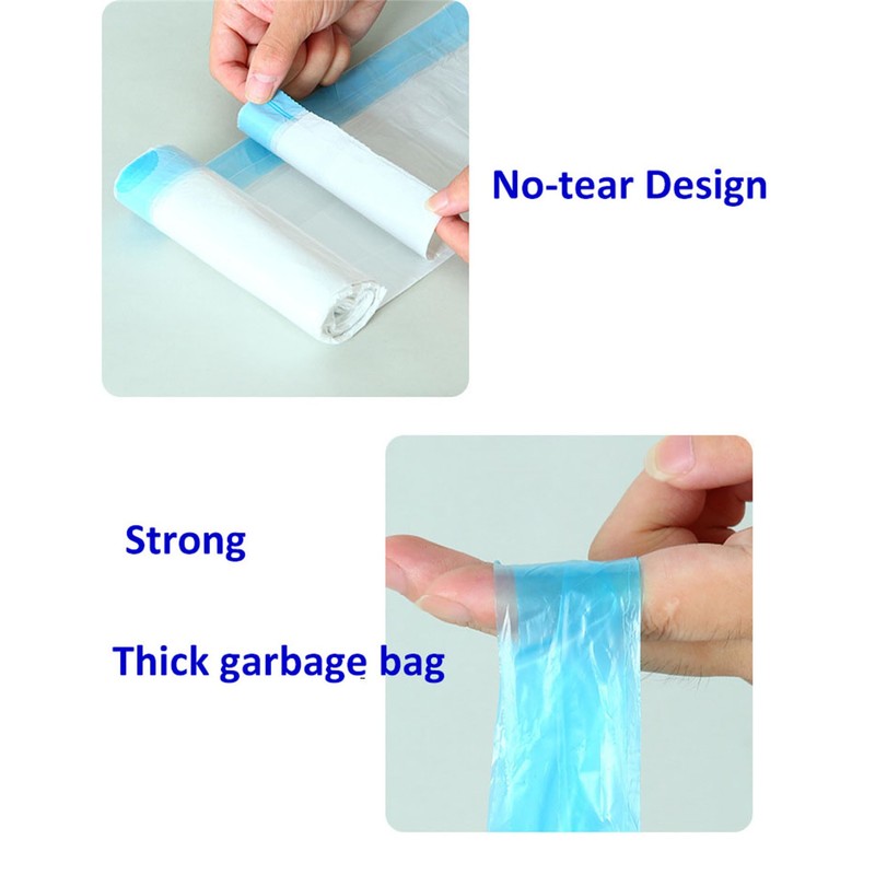200pcs 4 Gallon Small Tear-Free Drawstring Trash Bags Unscented Garbage