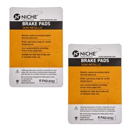 NICHE Brake Pad Set for Honda VTX1800S Goldwing GL1800 ST1100 Victory Vision Front/Rear Semi-Metallic 2 Pack