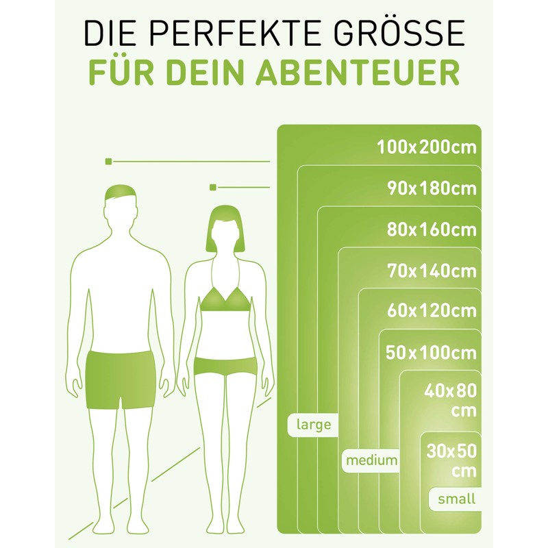 Fit-Flip Microfibre Towel, Compact, Ideal as a Sports Towel, Travel