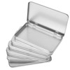 Elesunory 6 Pcs Metal Rectangular Tin Metal Hinged Lid, 6.88