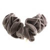 VINGTAINE H-736-gg Velvet Ruffle Banana Clip Simple Office Hair Accessory