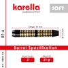 Karella Soft Dart XT-6 21g Barrel Length 54mm Black Gold