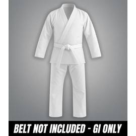 Delmont Kids Jiu Jitsu Gi – Lightweight BJJ Uniform for Boys & Girls (Gi Only, Belt Sold Separately) – Durable, Breathable Karate Gi – Perfect for Training, Sparring & Practice (White, k00)