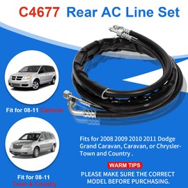 C4677 Rear Aux AC Line Set Air Conditioning Hoses Fit for 2008-2011 Dodge Grand Caravan