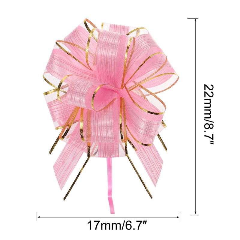 TOP-VIGOR 10pcs 7 Inch Large Pull Bow, Gift Wrapping Bows