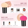 Minkissy 6pcs Soft Fluffy Makeup Sponge Round Handle Powder Puff