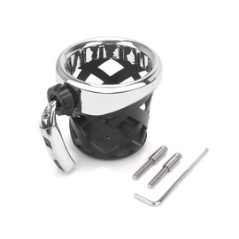 GZDLMoto Motorcycle Cup Holders Handlebar Drink Holder Fits for Honda Goldwing GL1800 GL 1800 Trike 2001-2021 F6B 2013-2021(Chrome)