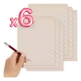 Piel Sintética Práctica Microblading Diseño Ceja Pack 6pzs