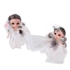 2pcs 6.7 Inch Girl Doll Joint Movable Exquisite Lovely Doll