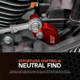 Rogierra for Harley M8 EZ Shift Neutral Gear Assist Kit - CNC Machined Shift Lever, Easy Neutral Finder, Fits 2018-2025 Touring (ElectraGlide/Road Glide/Tri Glide) & Softail (Fat Boy 114) Motorcycles