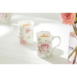 Stechcol Gracie Bone China Beau Rose and Butterfly 10oz Bone China Mug
