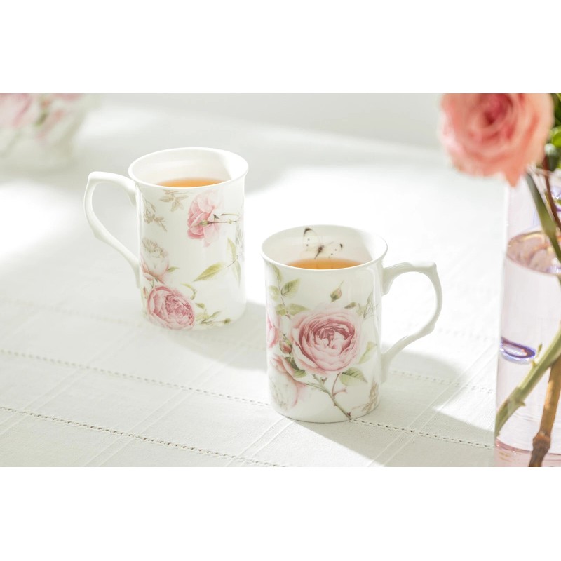 Stechcol Gracie Bone China Beau Rose and Butterfly 10oz Bone