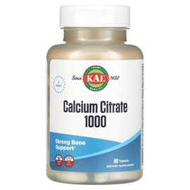 KAL Calcium Citrate 1000, 1,000 mg, 90 Tablets (333 mg per Tablet)