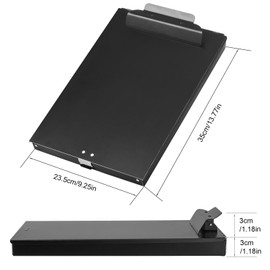 ZCZN Aluminum Clipboard with Storage, 2 Pack Recycled Metal Clipboard Box, Form Holder, Suitable for School, Office, Jobsite or Medical Staff, 9.25 x 13.78 Inches, Black