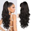 REECHO Ponytail Extension, 24" Claw Clip in Ponytail Extension Long