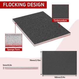 Pack of 24 Sanding Sponges, 180-3000 Grit Hand Sanding Blocks, Flexible Wet/Dry Sandpaper, Fine, Sanding Pads for Model Drywall, Metal, Wood, Furniture, Polishing