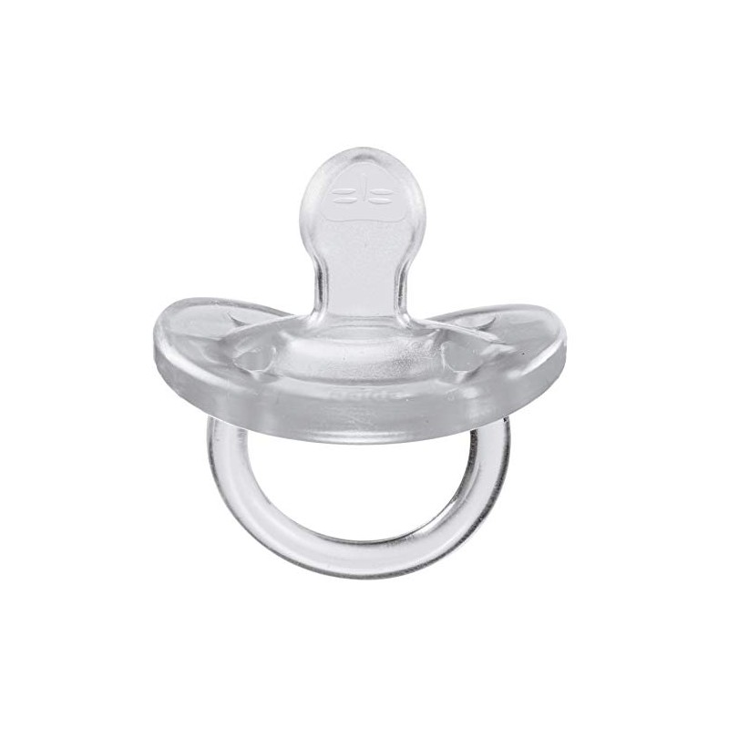 Chicco Chupete de silicona suave, Transparente, 0-6 Month