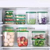 17PCS Food Container Green Fridge Bins Food Grade Plastic Leakage