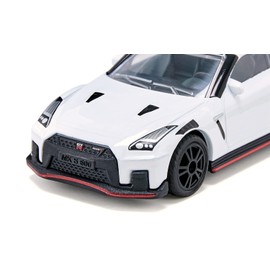 Siku 1579 Nissan GT-R Nismo Toy Car Metal Plastic Black/White with Rubber Tyres and Rear Wing