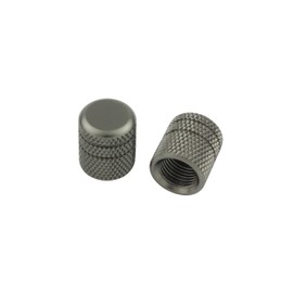 POSH FAITH 000801-11 Motorcycle Supplies, Aluminum Colored Air Valve Caps (Pack of 2), Titanium
