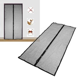 Keenso Mosquitera Magnética para Puerta, 100x210cm, Cortina Antimosquitos, Cierre Automático, Negro