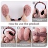 Riisoyu Winter Ear Warmers Plush, Winter Earmuffs Foldable Girls Ear