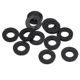 PATIKIL M8 Rubber Flat Washers Pack of 12 8 mm ID 16 mm AD Sealing Rings Washers Sealing Ring for Tap Pipe Water Hose Attachment Bolts Black