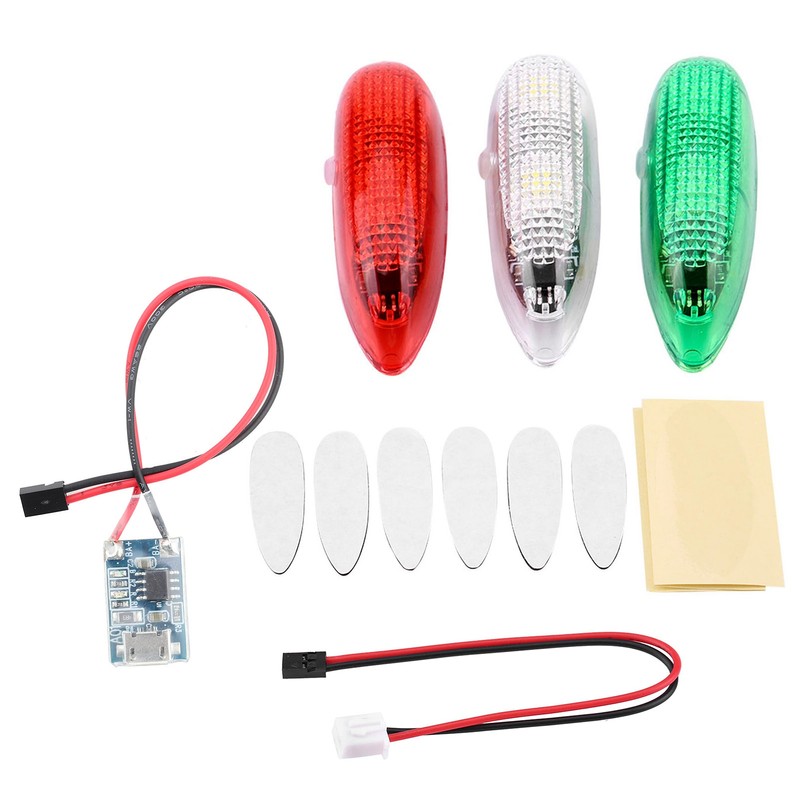 3pcs/set Drone Flash LED Wireless Light for RC Fix Wing