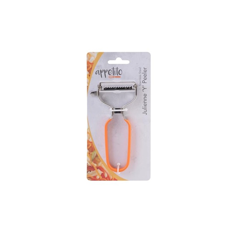 Appetito Stainless Steel Julienne 'Y' Peeler with Japanese Steel Blade