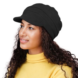 Women Beret Newsboy Hat Classic Cap Autumn Spring Winter Black