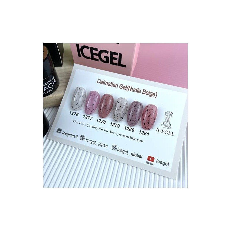 ICE GEL Color Gel ABLACK Dalmatian Gel 1276 0.1 oz